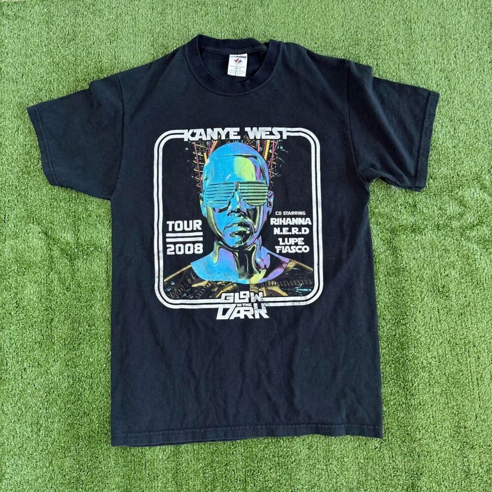 Y2K Kanye West Glow in the Dark Tour 2008 T-Shirt